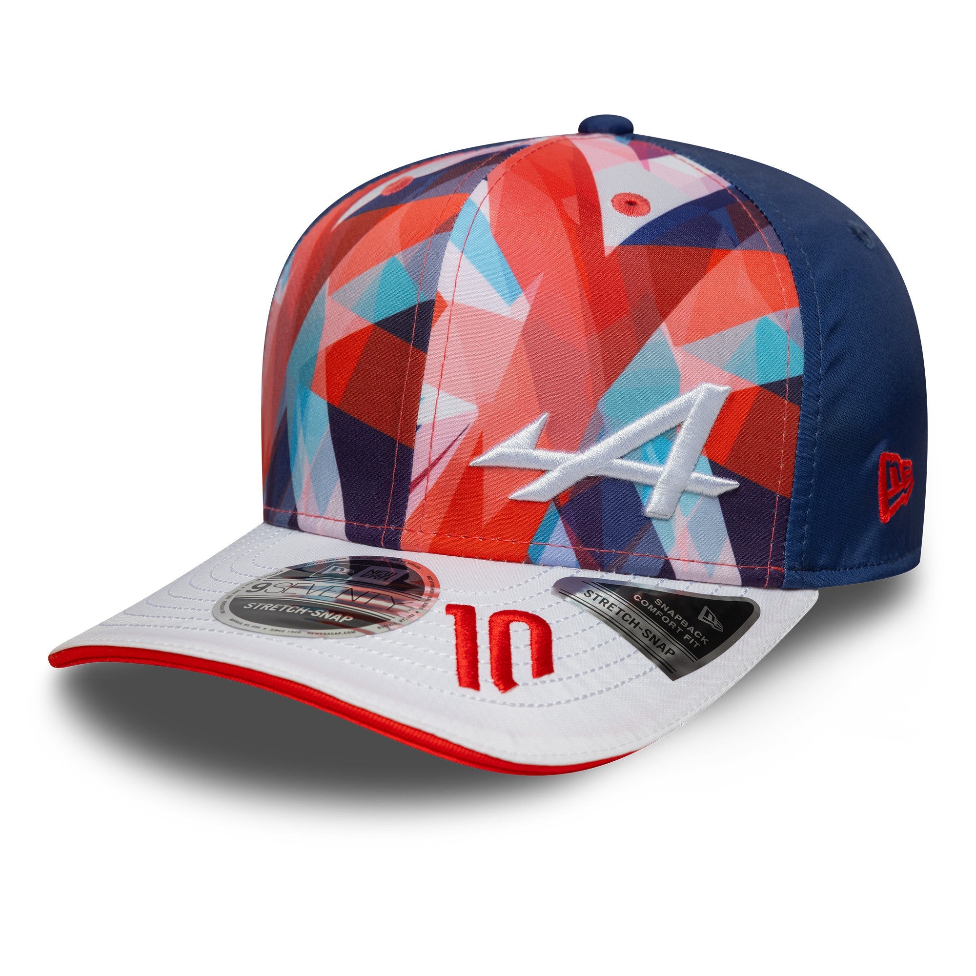 Alpine F1 Team 2025 Pierre Gasly Silverstone 9Seventy Kasket Stretch Snap Voksne - Hvid