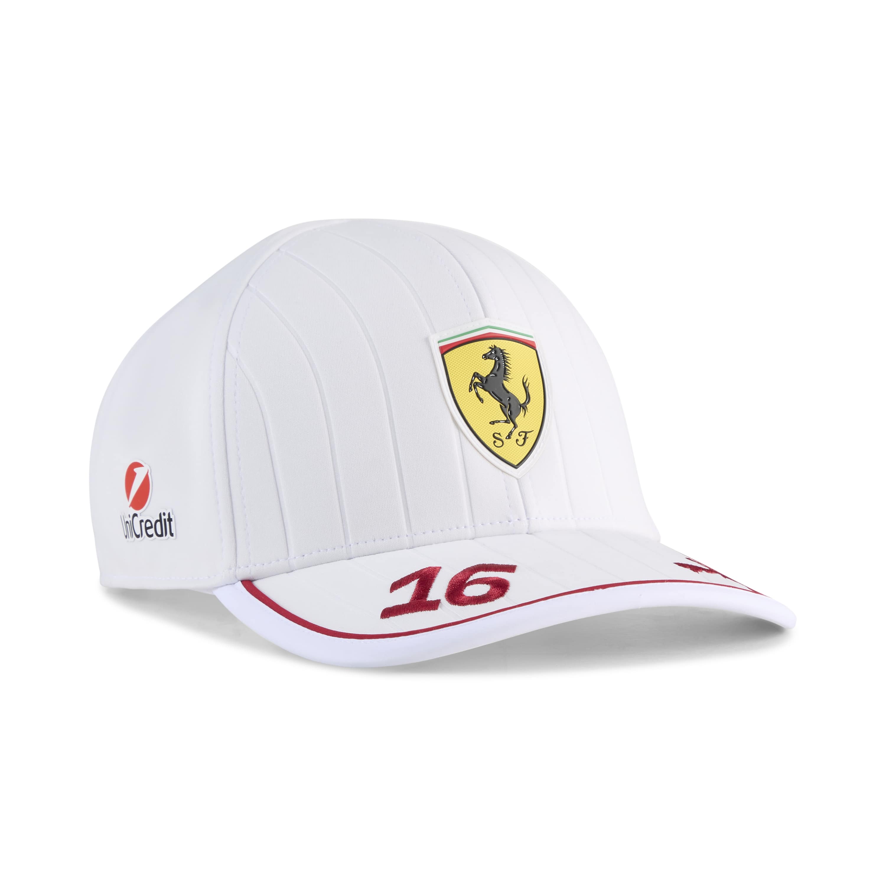 Scuderia Ferrari F1 Team 2025 Leclerc Low Curve Kasket Voksne - Hvid