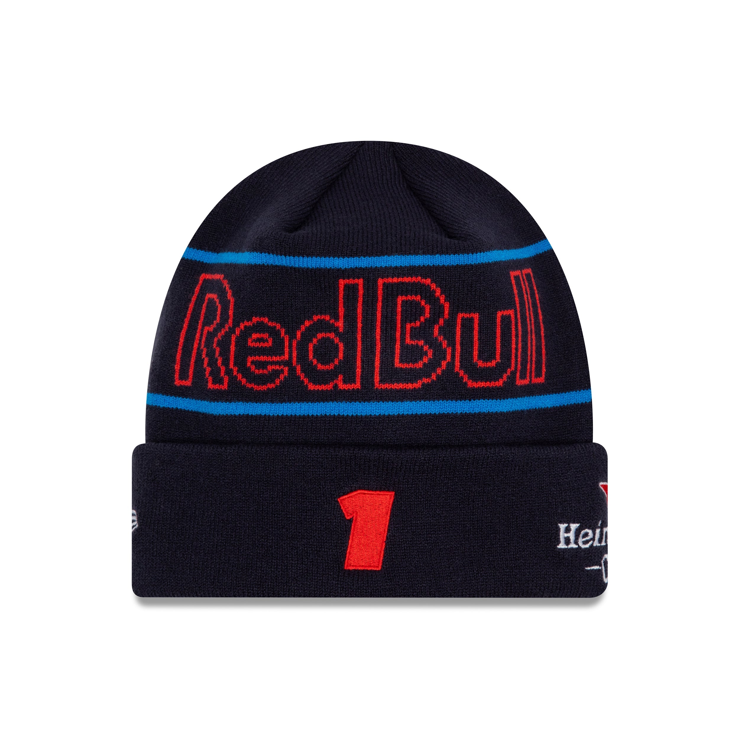 Red Bull Racing F1 Max Verstappen Team Cuff Beanie Voksne - Night Sky/Hot Red