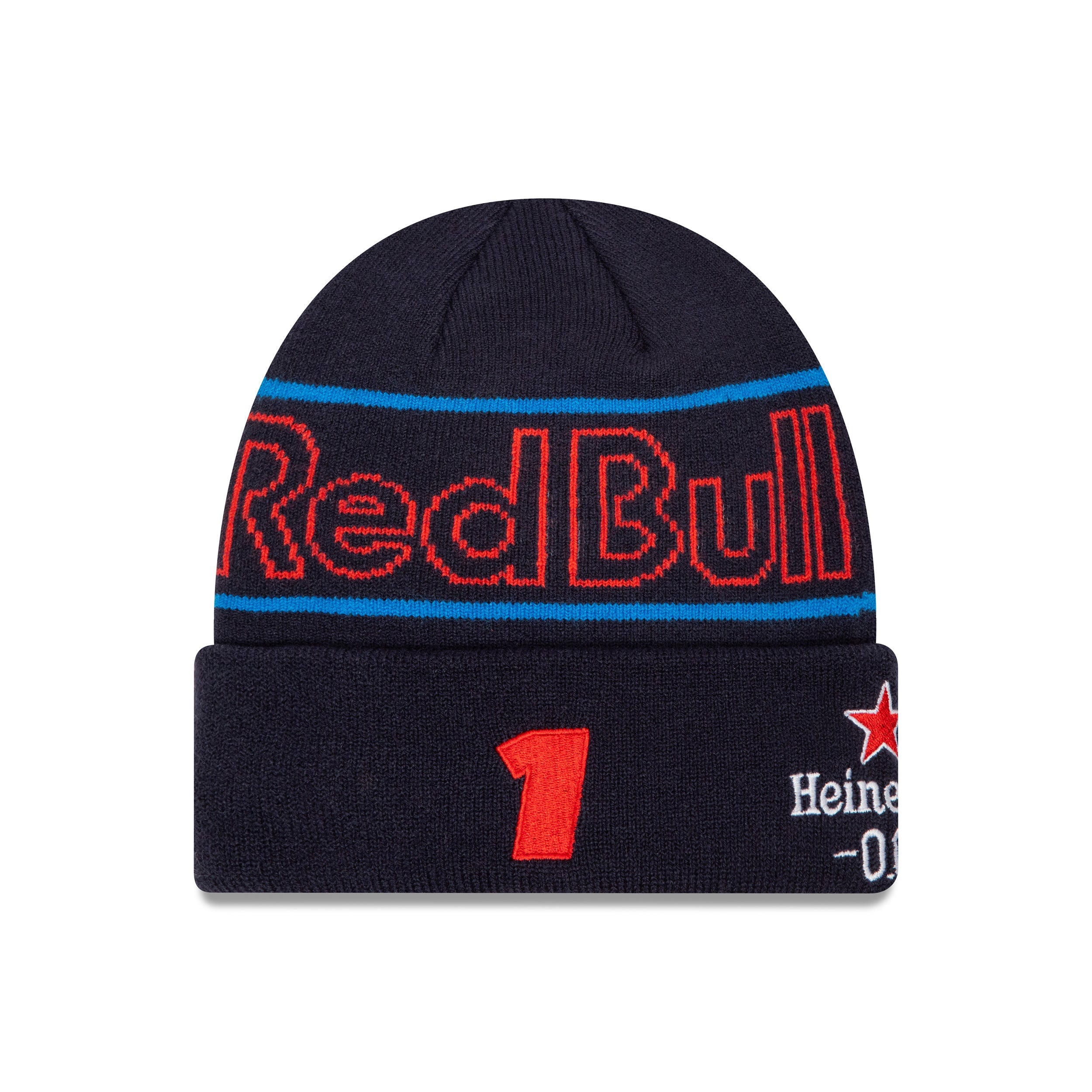 Red Bull Racing F1 Max Verstappen Team Cuff Beanie Børn - Night Sky/Hot Red