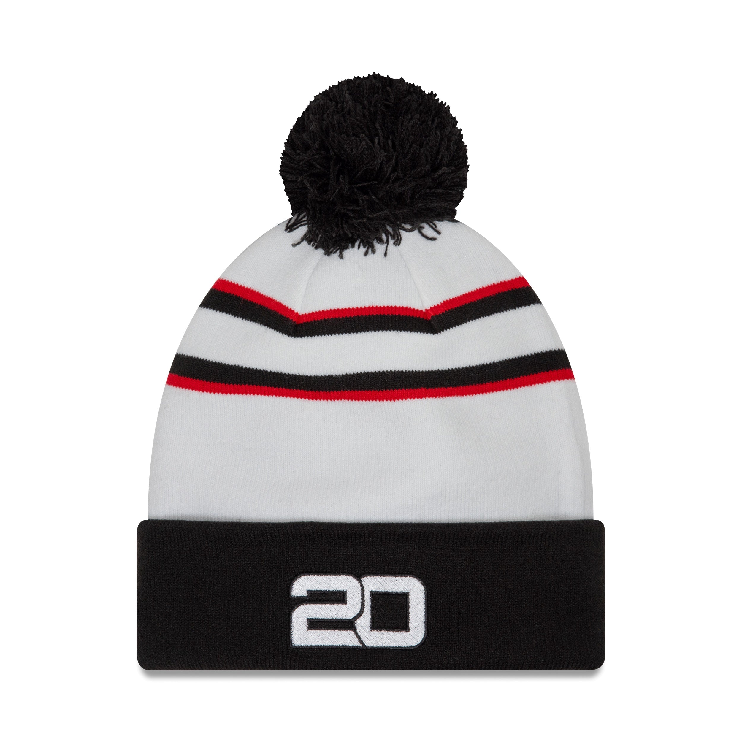 Haas F1 Kører Kevin Magnussen Cuff Beanie Voksne - Hvid/Sort