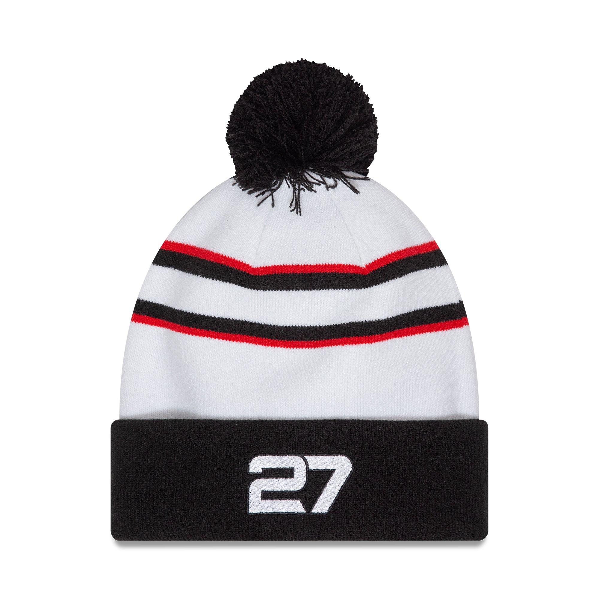 Haas F1 Team 2024 Kører Nico Hulkenberg Cuff Beanie Voksne - Hvid/Sort