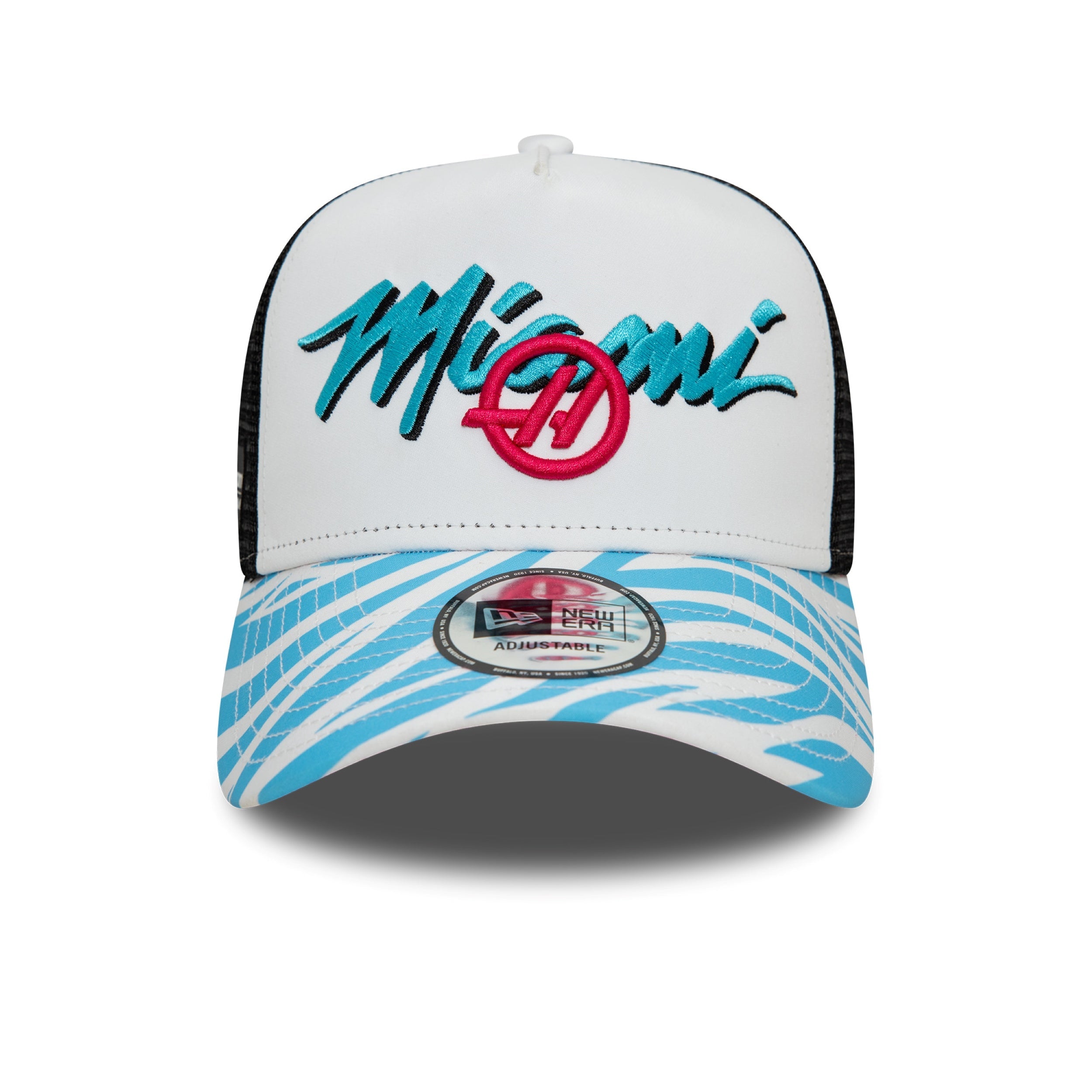 Haas F1 Miami Zebra Trucker Kasket Voksne - Hvid