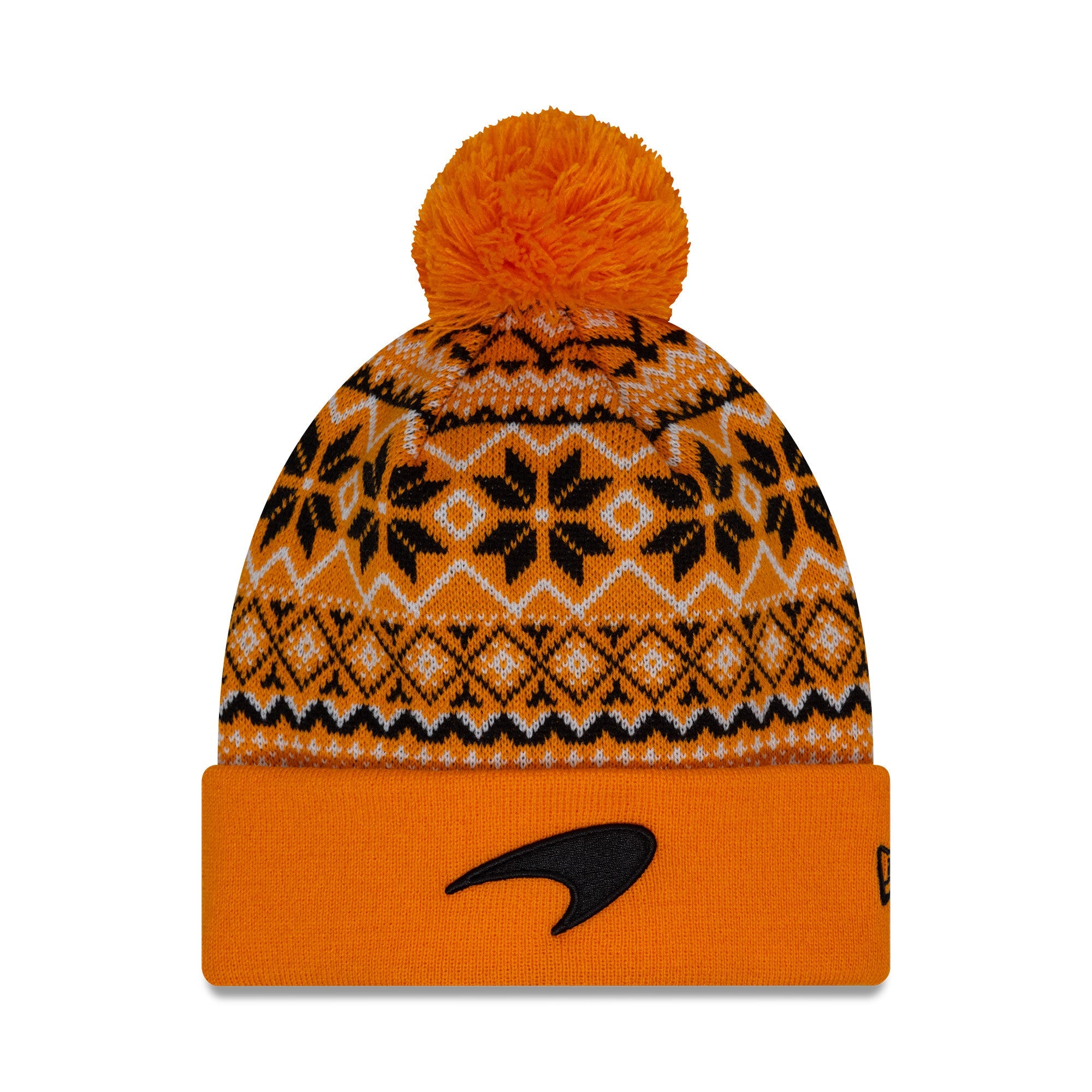 McLaren Racing F1 Jule Cuff Bobble Beanie Voksne - Papaya/Sort