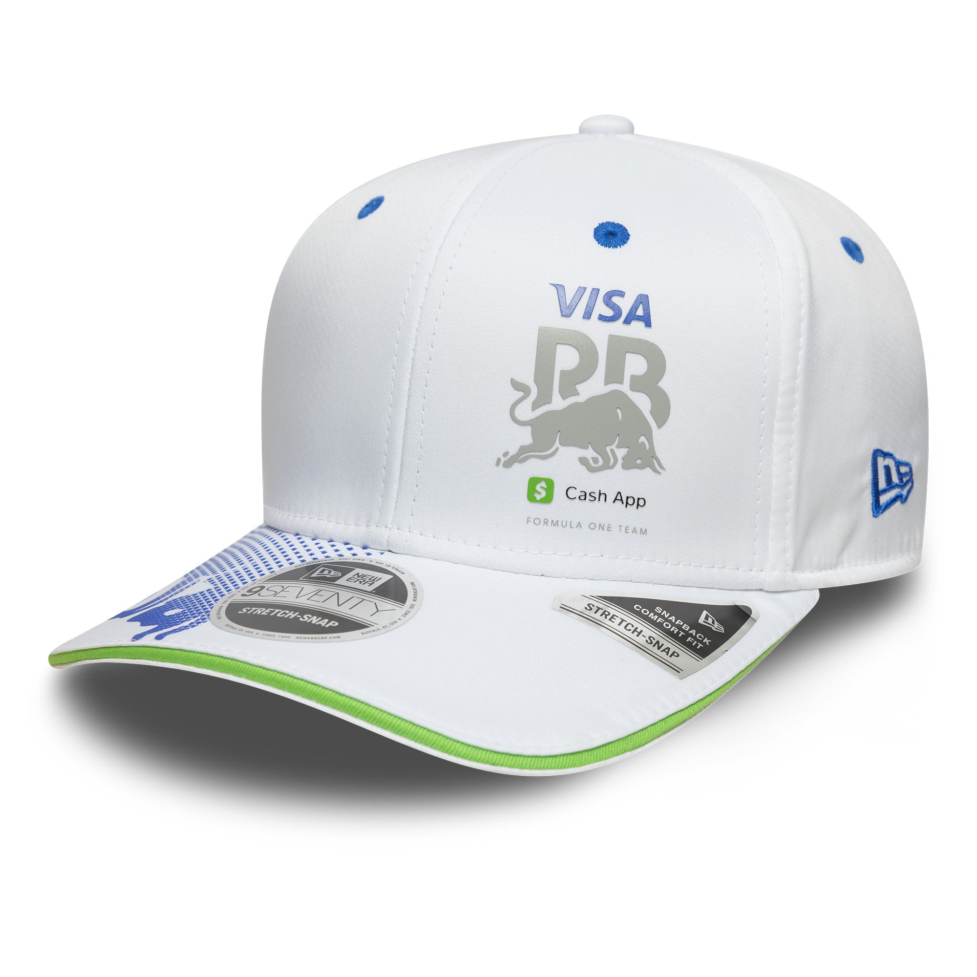 Visa Cash App RB F1 Team 2025 9Seventy Kasket Stretch Snap Voksne - Hvid
