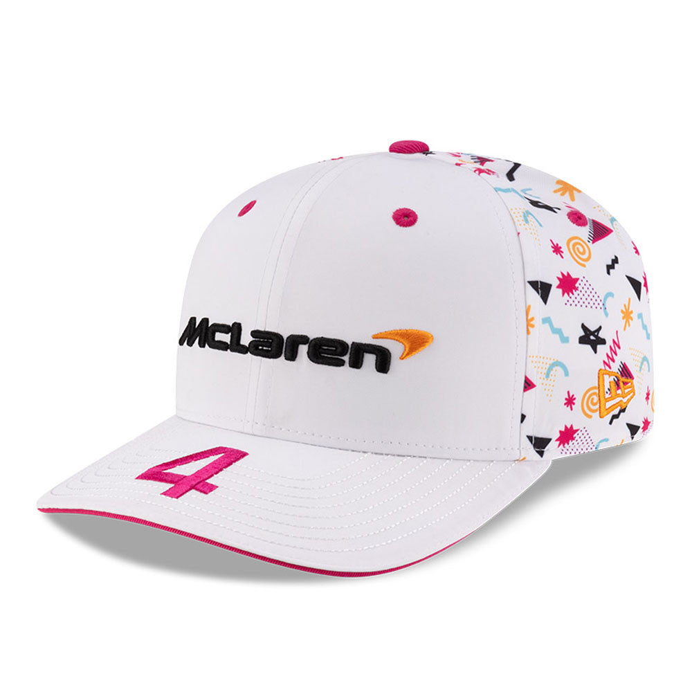 McLaren Racing F1 Team 2025 Lando Norris Miami 9Seventy Kasket Stretch Snap Voksne - Hvid