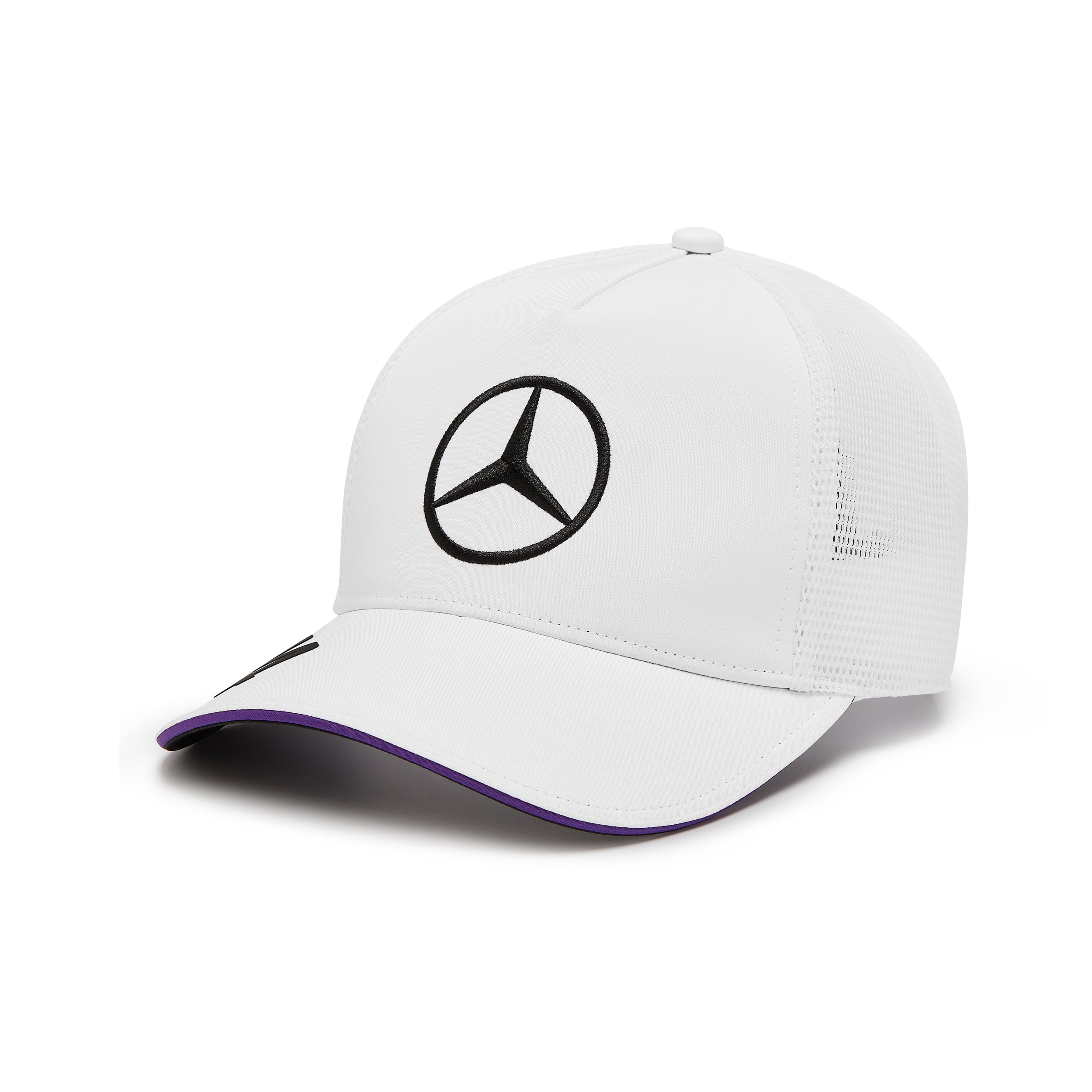 Mercedes AMG Petronas F1 Team 2024 Lewis Hamilton Trucker Cap Unisex - Hvid
