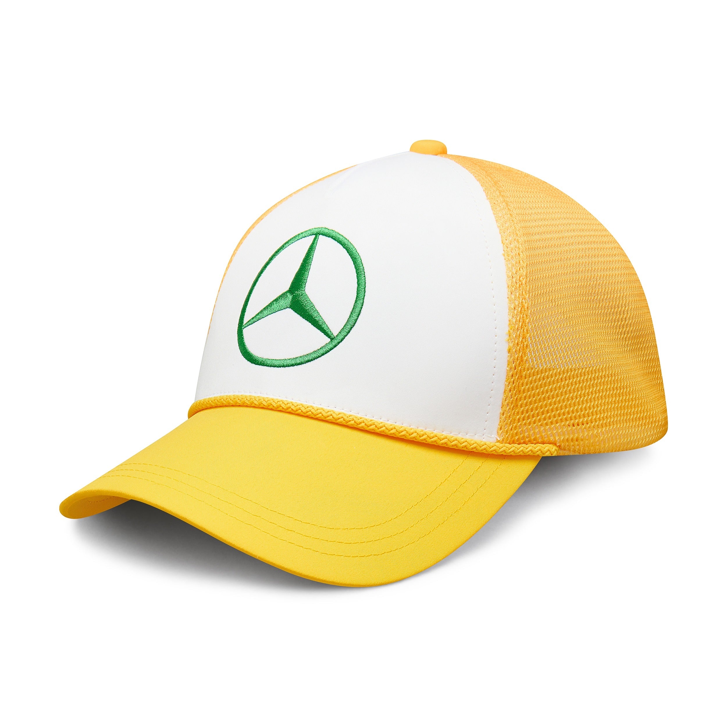 Mercedes AMG Petronas F1 Team 2024 Lewis Hamilton Special Edition Silverstone GP Kasket Voksne - Gul